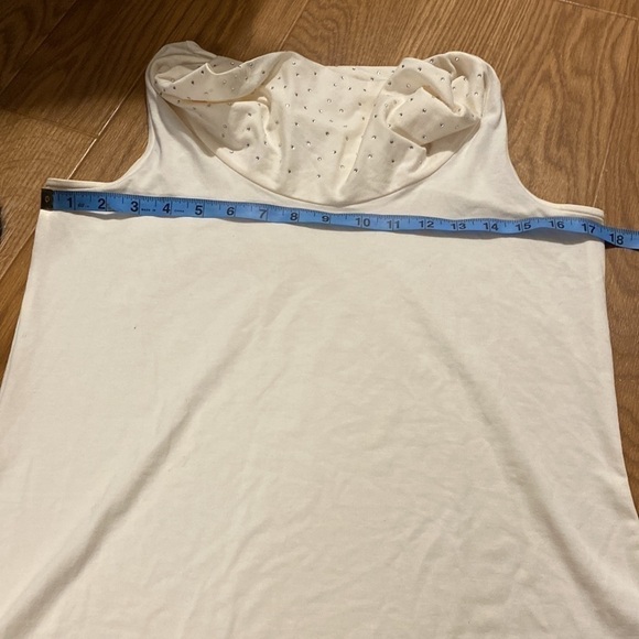 NORTHERN Reflections Women’s White/Cream Cowl Neck Tank Top (Size Small) - Picture 4 of 8